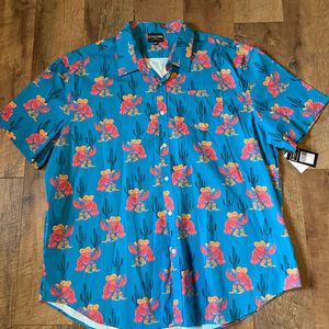 Men's Canyon Creek Blue Lobster Cowboy Casual Button Down Shirt 3XL